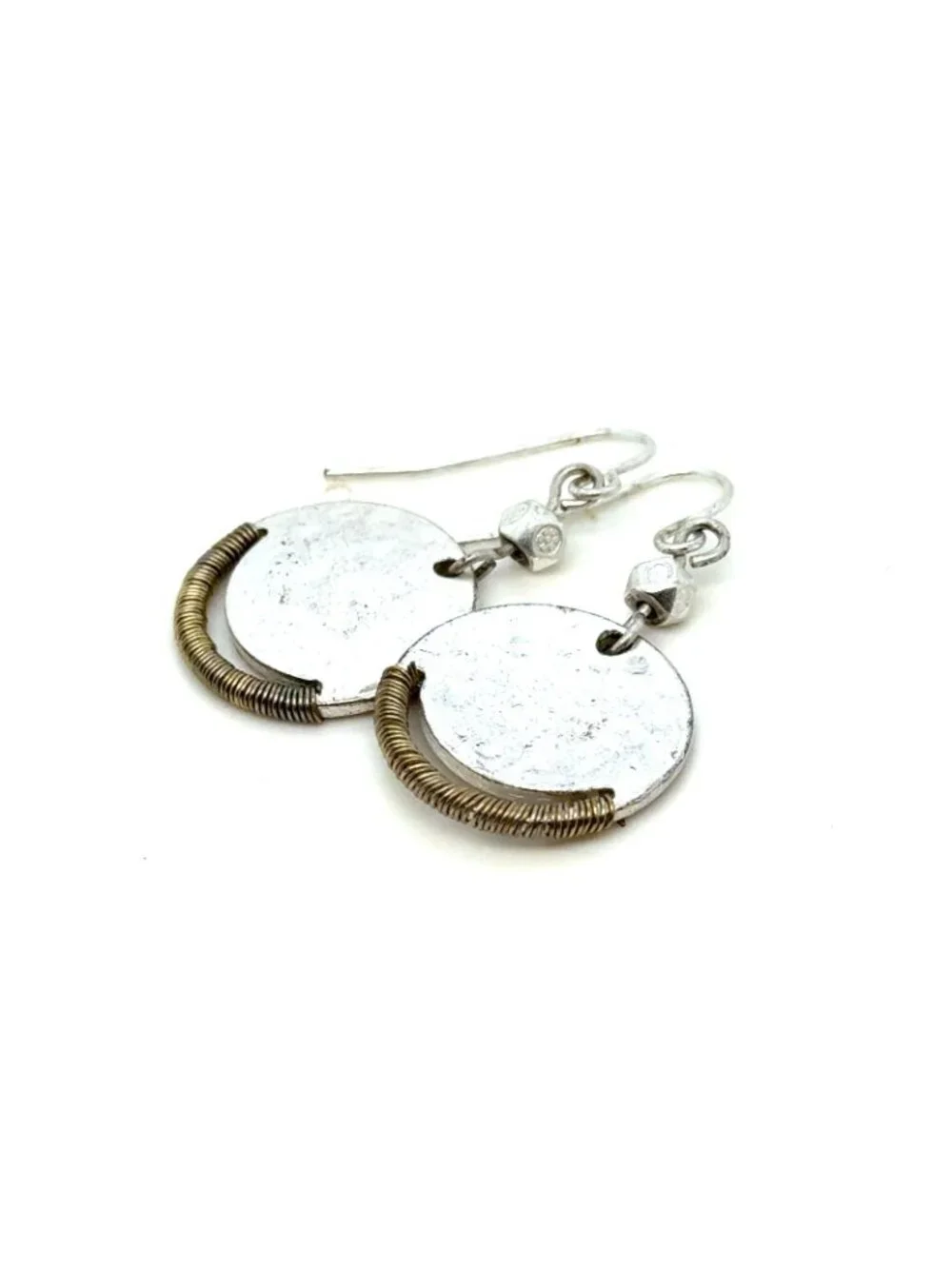 Silvertone‎ Wrapped Earrings